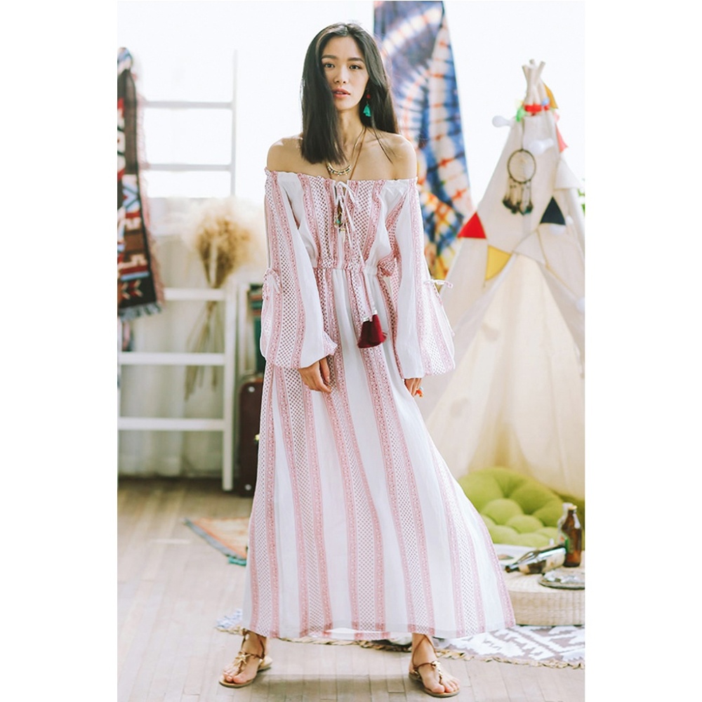 Boho Vacation Beach Maxi Dress